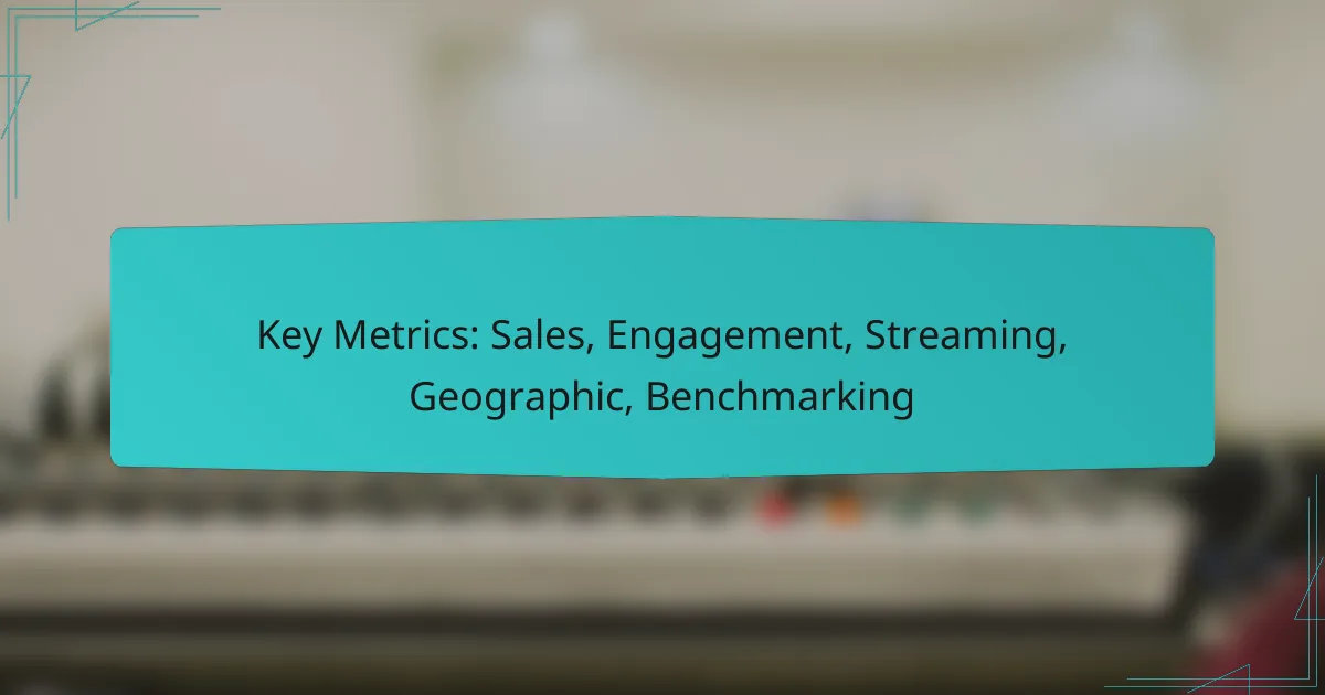 Key Metrics: Sales, Engagement, Streaming, Geographic, Benchmarking