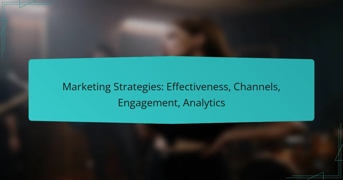 Marketing Strategies: Effectiveness, Channels, Engagement, Analytics