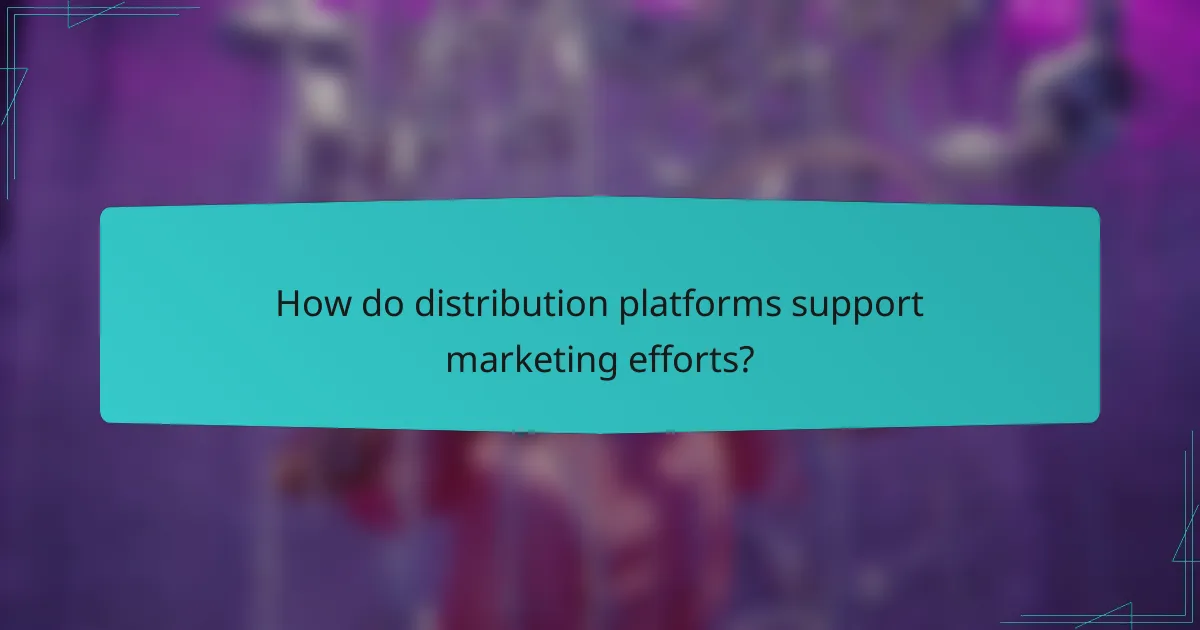 How do distribution platforms support marketing efforts?