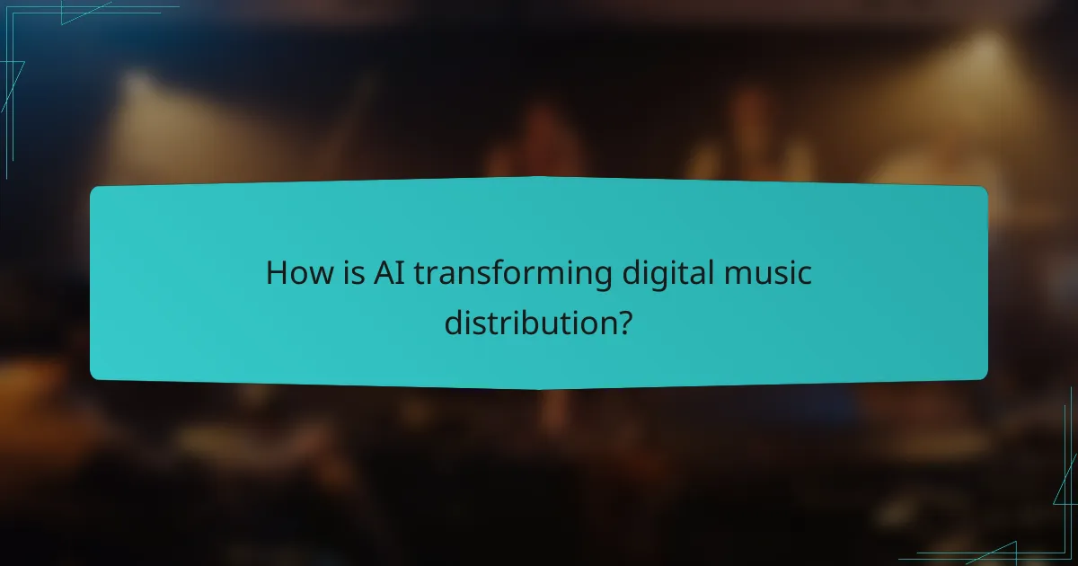 How is AI transforming digital music distribution?